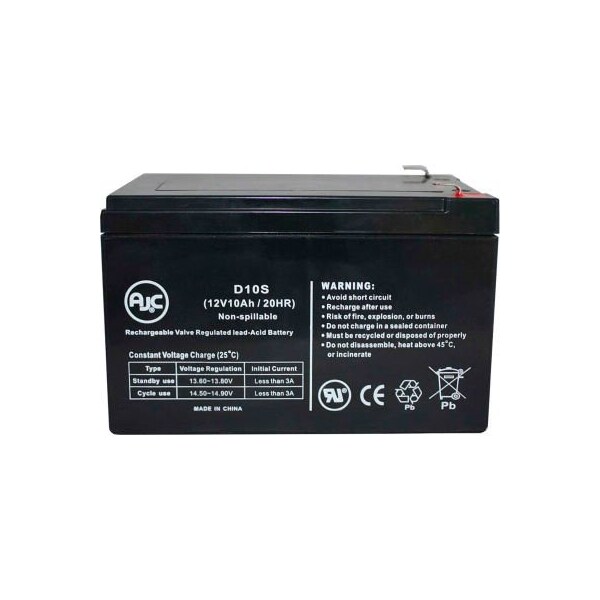 Battery Clerk AJC Rhino SLA10-12-T25 12V 10Ah Sealed Lead Acid Battery RHINO-SLA10-12-T25 - main